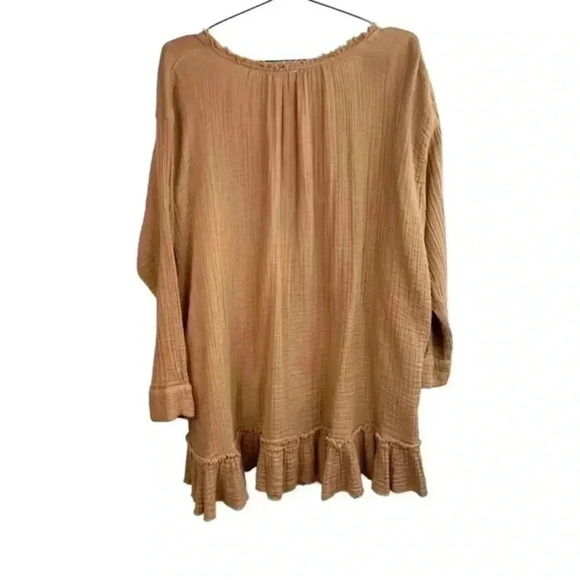 Free People Tan Bring It On Tunic In Pony Tail - Picture 2 of 9